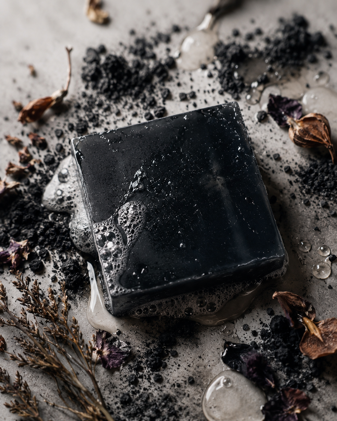 Bare Homeo Charcoal Purify Bath Bar | Activated Charcoal Glycerin Soap | 100 g