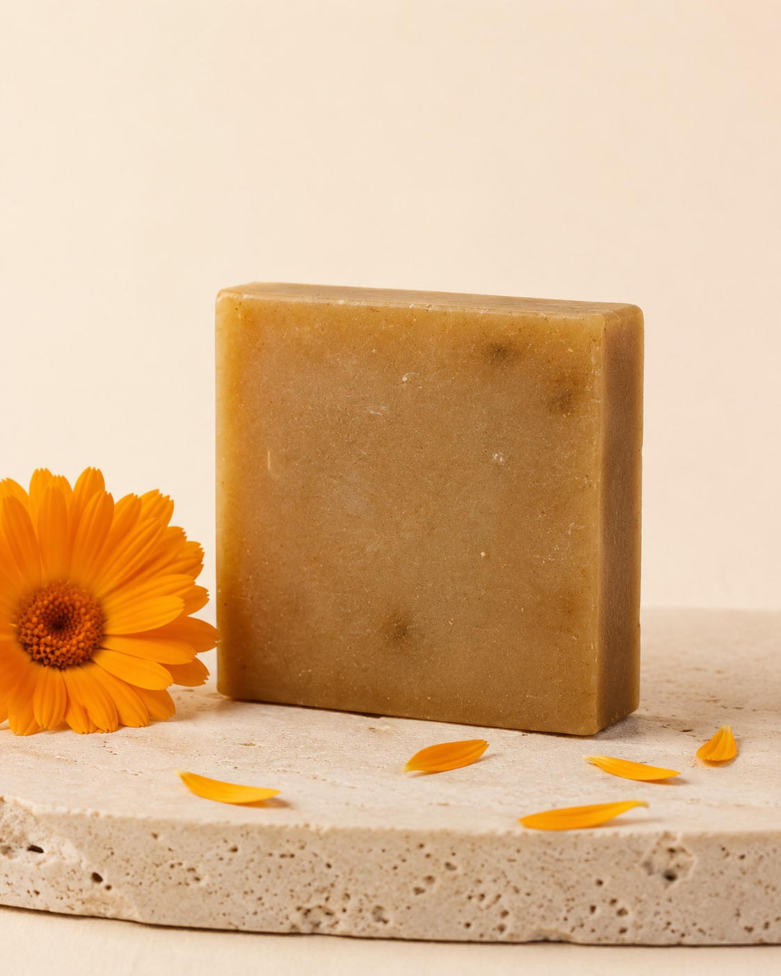Bare Homeo Calendula Comfort Bath Bar | Calendula Glycerin Soap | 100 g